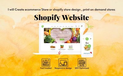I will Create ecommerce Store or shopify store design , print on demand stores