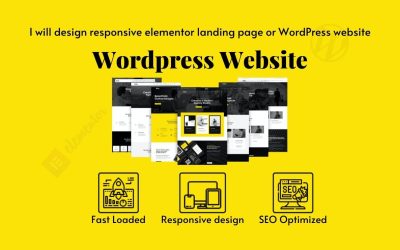 I will design responsive elementor landing page or WordPress website